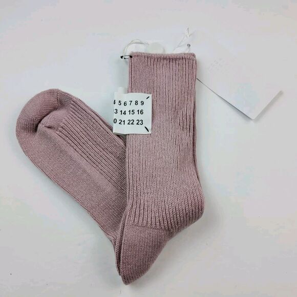 Maison Margiela Ribbed Soft Cashmere Socks - Picture 1 of 7